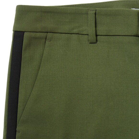 NWT Vince Side Strapping Tuxedo Trouser in Fir Tree Stretch Wool Pants 4 - Picture 4 of 10